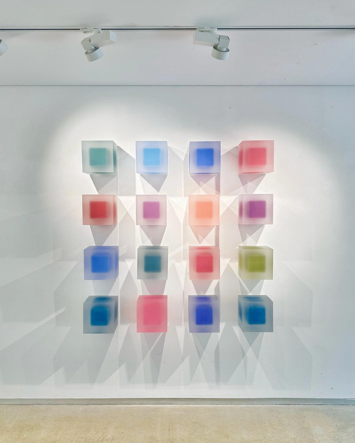 Colored Acrylic Display Cubes